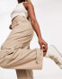 Stradivarius – Elegante Utility-Cargohose in Steinbeige