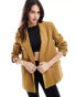 ASOS DESIGN relaxed blazer with linen in olive