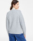 Фото #2 товара Women's Perfect Cable-Knit Crewneck Sweater, Created for Macy's
