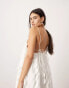 ASOS EDITION extreme cami trapeze maxi dress with circles in white