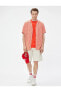 Фото #4 товара Рубашка мужская Koton с геометрическим принтом и короткими рукавами