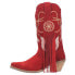 Dingo Day Dream Fringe Embroidered Round Toe Cowboy Womens Red Casual Boots DI1