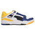 Фото #1 товара Puma Slipstream Leather Logo Lace Up Mens Blue, White, Yellow Sneakers Casual S