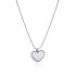 Romantic steel necklace with hearts Message SSG09