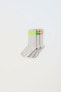 3-pack of neon stripe socks