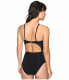 JETS by Jessika Allen Women's 179618 Cross Over Mesh One-Piece Black Size 10