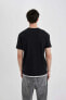 Erkek T-shirt B8483ax/bk81 Black