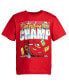 ფოტო #1 პროდუქტის Toddler Boys Pixar Cars Lightning McQueen Birthday Graphic T-Shirt Cars Red