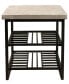 Фото #2 товара Capri 24" Stone and Metal Base Side Table