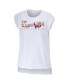 ფოტო #3 პროდუქტის Women's White Carolina Hurricanes Greetings From Muscle T-shirt