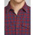 JACK & JONES Blu David Check Western long sleeve shirt