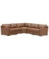 Фото #2 товара Radley 113" 5-Pc. Leather Wedge L Shape Modular Sectional, Created for Macy's