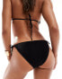 Фото #2 товара & Other Stories rib tie waist bikini bottom in black