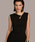 Women's Asymmetric Hardware Sleeveless Sheath Dress