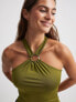 Фото #5 товара NA-KD halterneck top in khaki