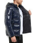 Фото #2 товара Men's High Shine Hooded Puffer Jacket