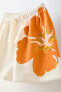 Floral plush bermuda shorts