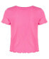 Фото #2 товара Girls Solid Ribbed T-Shirt, Created for Macy's