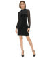 Фото #1 товара Women's Mixed-Media Long-Sleeve Dress