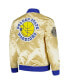 Фото #2 товара Men's Gold Distressed Golden State Warriors Team OG 2.0 Vintage-Like Logo Satin Full-Zip Jacket