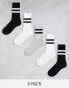 Фото #1 товара ASOS DESIGN 5 pack socks with stripes in multiple colours