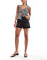 Mango turn up mom shorts in black Черный, 40 - фото #5