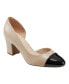 ფოტო #1 პროდუქტის Women's Laynier Almond Toe Side D'Orsay Block Heel Pumps