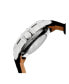 Automatic Conrad Silver & Black Leather Watches 42mm