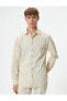 Фото #1 товара Рубашка мужская Koton Классический воротник с пуговицами на длинный рукав Памуклу