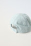 EMBOSSED DENIM CAP