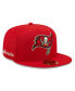 Фото #1 товара Men's x Alpha Industries Scarlet Tampa Bay Buccaneers Alpha 59FIFTY Fitted Hat