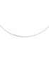 Фото #2 товара Basic Simple Thin Slider Omega Cubetto Chain Snake Choker Flex Collar Necklace For Women .925 Silver Sterling Pendant 16"