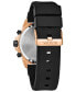 ფოტო #7 პროდუქტის Men's Chronograph Black Rubber Strap Watch 44mm 98B104