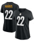 Фото #1 товара Women's Najee Harris Black Pittsburgh Steelers 2021 NFL Draft First Round Pick Player Name Number T-shirt
