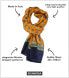 SCAMODA ® Fine Men's Scarf with Extravagant Pattern, Lightweight Quality, Slim Scarf - Made in Italy
