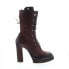 Фото #2 товара A.S.98 Vivienne A53205-302 Womens Burgundy Leather Casual Dress Boots