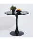 Фото #7 товара Modern 31.5" Dining Table With Round Top And Pedestal Base In B Lack Color