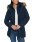 ფოტო #10 პროდუქტის Women's Bibbed Faux-Fur-Trim Hooded Puffer Coat, Created for Macy's