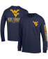 Фото #1 товара Men's Navy West Virginia Mountaineers Team Stack Long Sleeve T-shirt