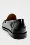 Flat leather loafers