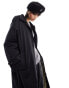 JJXX longline trench coat in black