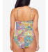 BLEU by Rod Beattie 281054 High Neck One-Piece Swimsuit in Orange Multi, Size 6