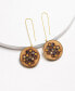 18k Gold-Plated Mixed Gemstone Honeycomb Drop Earrings