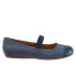 Фото #1 товара Softwalk Napa MJ S1760-421 Womens Blue Narrow Leather Mary Jane Flats Shoes