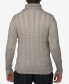 ფოტო #2 პროდუქტის Men's Cable Knit Roll Neck Sweater