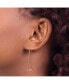 ფოტო #2 პროდუქტის Stainless Steel Rose plated Twisted Bar Dangle Earrings