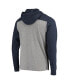 Фото #2 товара Men's Heathered Gray, Blue Seattle Seahawks Franklin Wooster Long Sleeve Hoodie T-shirt