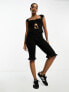 ASOS DESIGN square neck split front top co ord in black M - фото #7