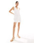 Nobody's Child Piper cotton pinny dress in white