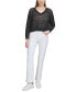 ფოტო #9 პროდუქტის Women's V-Neck Open-Stitch Cotton Sweater